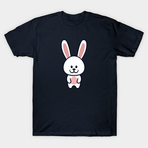 Cute Bunny Cartoon T-Shirt by garistipis